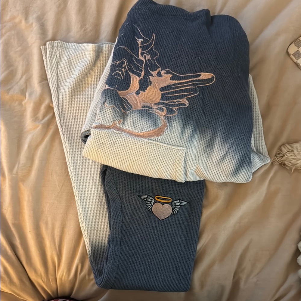 Boys Lie Thermal White Gradient Sweat Set